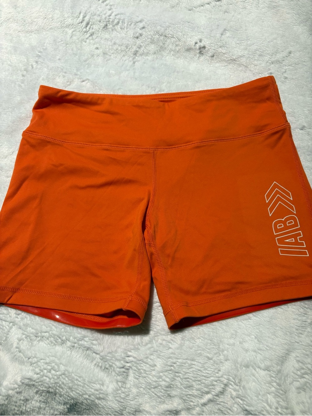 IAB Women's Mid-Rise Orange Active Shorts size 6/Small